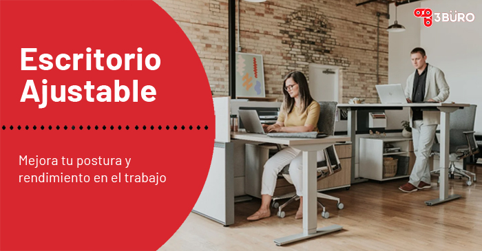 Escritorio Ajustable de Oficina. Mejor postura y Ergonomía