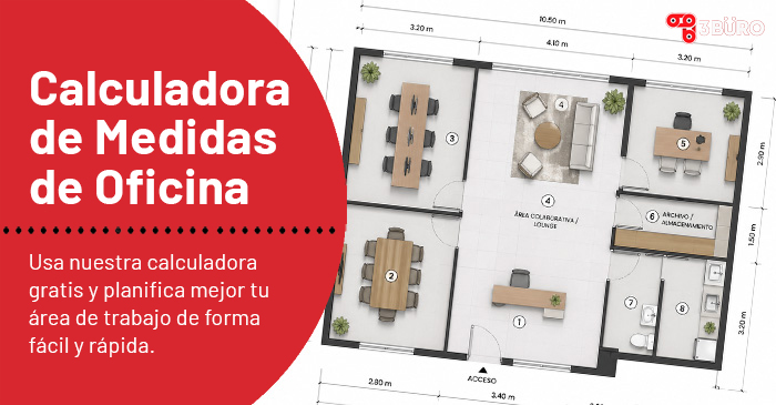 Calculadora de Medidas de Oficina | ¿Cuántos m² necesitas?